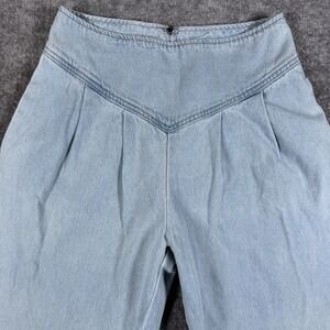 Blue Blush‎ Jeans Womens Medium 27x29 Blue V Shaped Yoke Mom Tapered Leg